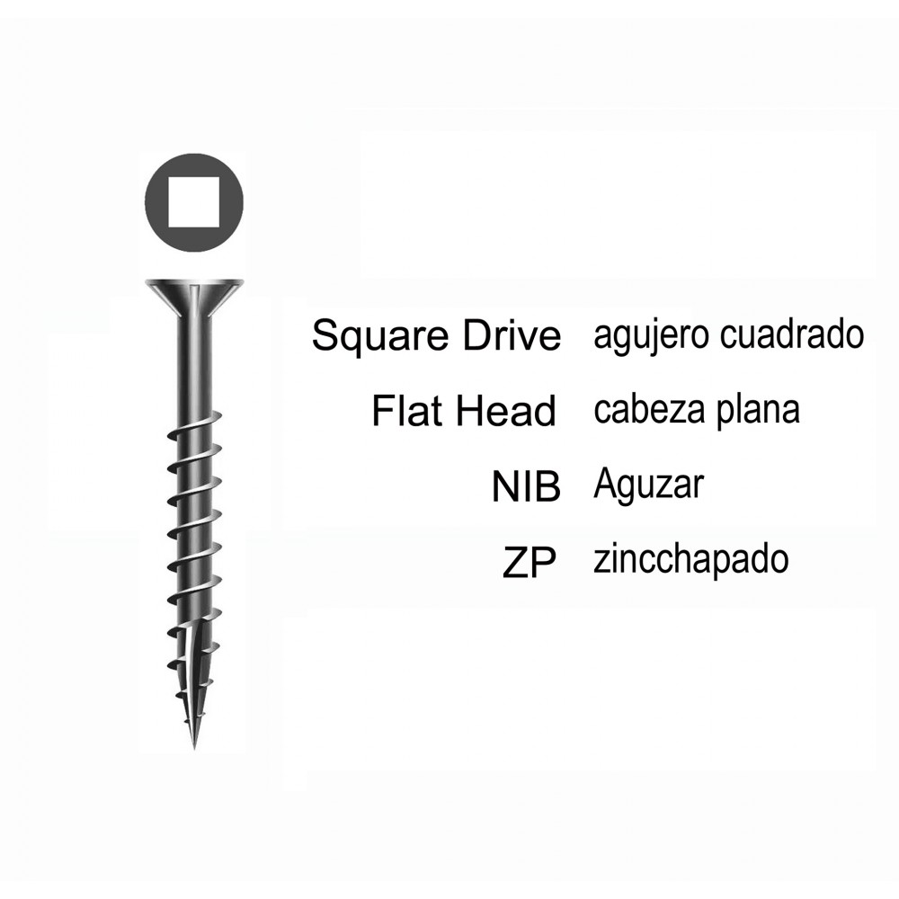 SQ DRIVE, FLAT HEAD 4 NIBS COARSE THREAD TYPE-17 SCREW K782 K78212 K48112 K48114