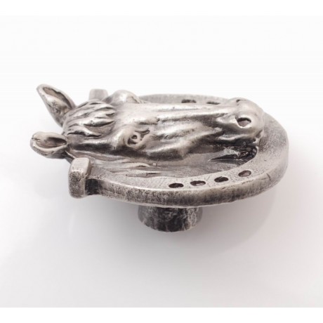 PA068 Novelty Handmade Solid Pewter Finely Sculpted Statuary Pull And Knob Of Animals Theme