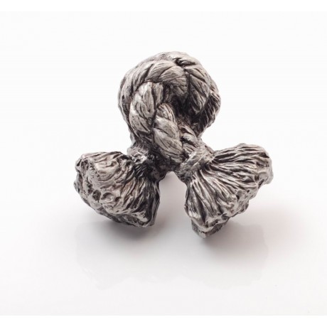 PP008 Novelty Handmade Solid Pewter Finely Sculpted Statuary Pull And Knob Of Hand Knitting Theme.