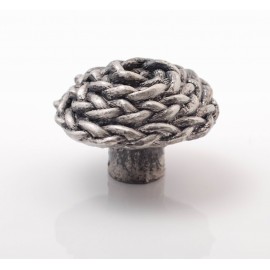 PP019 Novelty Handmade Solid Pewter Finely Sculpted Statuary Pull And Knob Of Hand Knitting Theme.
