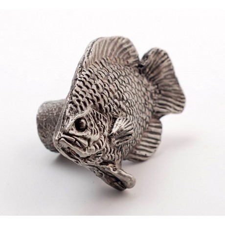 PS061 Novelty Handmade Solid Pewter Finely Sculpted Statuary Pull And Knob Of Sea Theme.