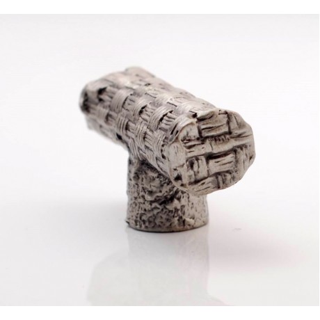 PX071 Novelty Handmade Solid Pewter Finely Sculpted Statuary Pull And Knob Of Hand Knitting Theme.