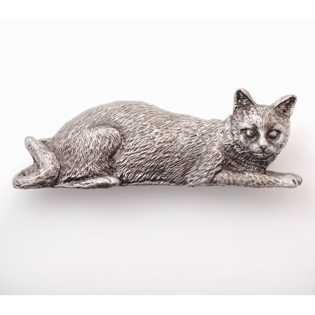 XP021 Novelty Handmade Solid Pewter Finely Sculpted Statuary Pull And Knob Of Animals Theme
