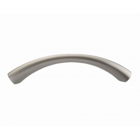  3-3/4" inch (96mm) P88458/96SN Slightly Brushed Satin Nickel Euro design Modern Style Kitchen Cabinet Pull Handle Closet Wood Door Pull handle Cabinet Door Decorative Hardware Home Decor Cabinet Furniture Pull Drawer Handle Cupboard Pull