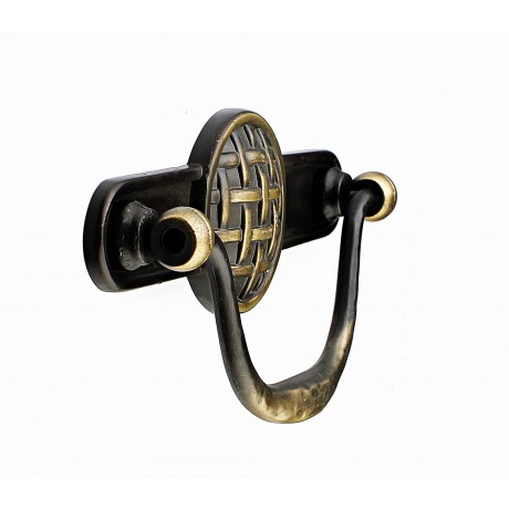  P88687/96AEH 3-3/4" inch (96mm) Beautiful Vintage Hand Rubbed Antique English Brass Kitchen Cabinet Pull Handle Closet Wood Door Pull handle Cabinet Door Decorative Cabinet Hardware Home Decor Furniture Pull Drawer Handle Cupboard Pull