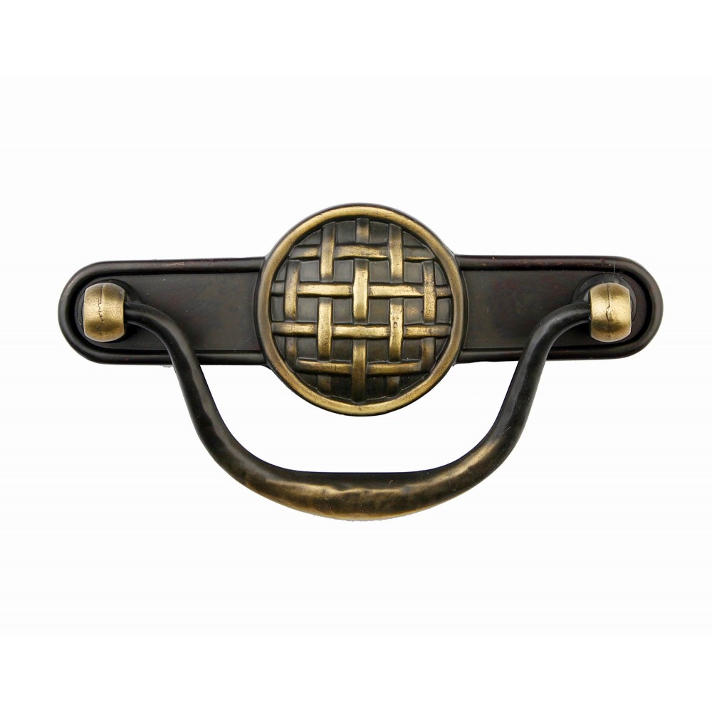 P88687/96AEH 3-3/4" inch (96mm) Beautiful Vintage Hand Rubbed Antique English Brass Kitchen Cabinet Pull Handle Closet Wood Door Pull handle Cabinet Door Decorative Cabinet Hardware Home Decor Furniture Pull Drawer Handle Cupboard Pull