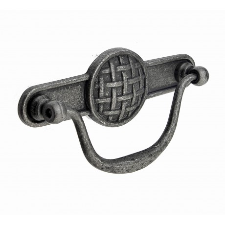  p88687/96IG 3-3/4"inch (96mm) Beautiful Vintage Weathered Iron Gray Kitchen Cabinet Pull Handle Closet Wood Door Pull handle Cabinet Door Decorative Hardware Home Decor Cabinet Furniture Pull Drawer Handle Cupboard Pull