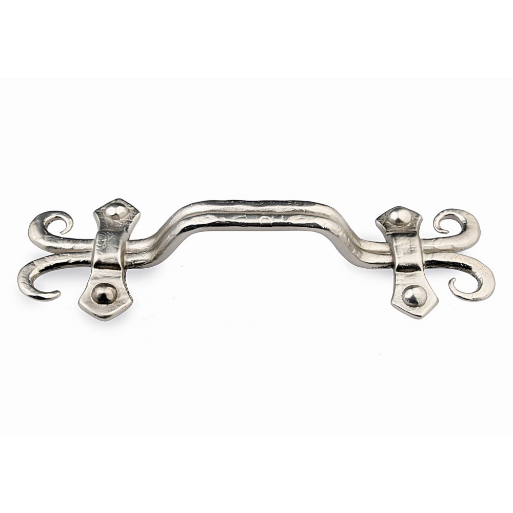  P88755/96NP 3-3/4" inch (96mm) Beautiful Vintage Bright Nickel Finish Kitchen Cabinet Pull Handle Closet Wood Door Pull handle Cabinet Door Decorative Cabinet Hardware Home Decor Furniture Pull Drawer Handle Cupboard Pull