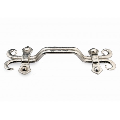  P88755/96NP 3-3/4" inch (96mm) Beautiful Vintage Bright Nickel Finish Kitchen Cabinet Pull Handle Closet Wood Door Pull handle Cabinet Door Decorative Cabinet Hardware Home Decor Furniture Pull Drawer Handle Cupboard Pull