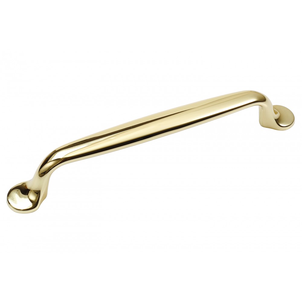  P88013/128BP 5" inch (128mm) Bright Brass Plated Style Kitchen Cabinet Pull Handle Closet Wood Door Pull handle Cabinet Door Decorative Cabinet Hardware Home Decor Furniture Pull Drawer Handle Cupboard Pull