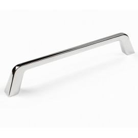 P88957/160CP 6-1-1/4" inch (160mm) CP Finish Chrome Plated Shining Bright Euro Design Style Kitchen Cabinet Pull Handle Closet Wood Door Pull handle Cabinet Door Decorative Cabinet Hardware Home Decor Furniture Pull Drawer Handle Cupboard