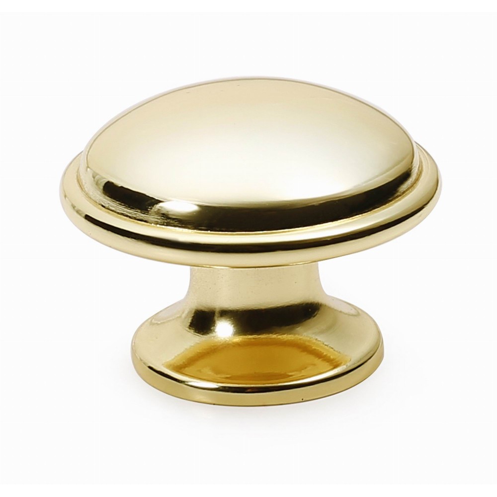  N88421/35BP 1-1/2" inch (35mm)  Bright Brass Plated N88421/35BP Style Kitchen Cabinet Knob Handle Closet Wood Door Knob Cabinet Door Decoration Hardware Home Decor Furniture Handle Knob Drawer Knob Cupboard Knob