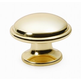  N88421/35BP 1-1/2" inch (35mm)  Bright Brass Plated N88421/35BP Style Kitchen Cabinet Knob Handle Closet Wood Door Knob Cabinet Door Decoration Hardware Home Decor Furniture Handle Knob Drawer Knob Cupboard Knob