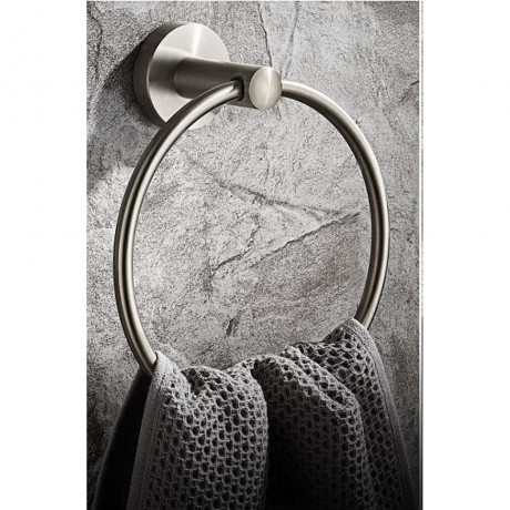 BSS70661, Bathroom Towel Ring Bar Towel Holder, Stainless Steel Brushed Finish