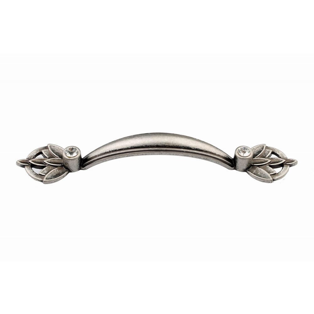  P418/96AS 3-3/4" inch (96mm) Beautiful Vintage Antique Silver, True Silver finish Kitchen Cabinet Pull Handle Closet Wood Door Pull handle Cabinet Door Decorative Hardware Home Decor Victorian Fashion Silver Home Decor Cabinet Furniture Pull 