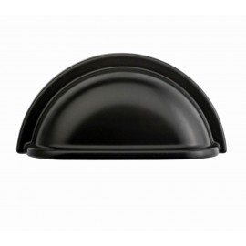 3""inch (76mm)P9001/76BLK Flat Black Finish Powder Coated Euro Design Modern Style Kitchen Cabinet Pull Handle Closet Wood Door Pull Handle Cabinet Door Decorative Hardware Home Decor Cabinet Furniture Pull Drawer Handle Cupboard Pull