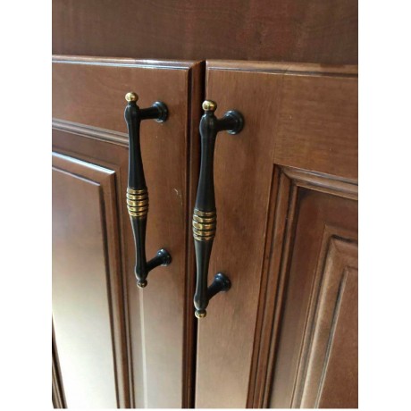  P88725.AEH Beautiful Vintage Hand Rubbed Antique English Brass Kitchen Cabinet Pull Handle Closet Wood Door Pull handle Cabinet Door Decorative Cabinet Hardware Home Decor Furniture Pull Drawer Handle Cupboard Pull