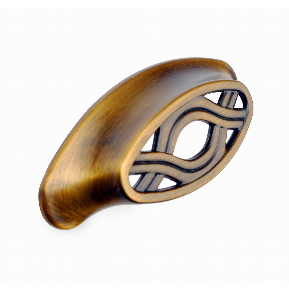  P406/64BAB 2-1/2" inch (64mm) Beautiful Brushed Antique English Brass finish Kitchen Cabinet Pull Handle Closet Wood Door Pull handle Cabinet Door Decorative Hardware Home Decor Cabinet Furniture Pull Drawer Handle Cupboard Pull