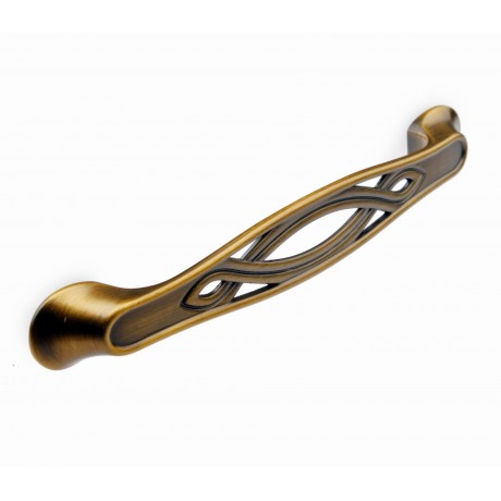 P407/128BAB 5" inch (128mm) Beautiful Brushed Antique English Brass finish Kitchen Cabinet Pull Handle Closet Wood Door Pull handle Cabinet Door Decorative Hardware Home Decor Cabinet Furniture Pull Drawer Handle Cupboard Pull