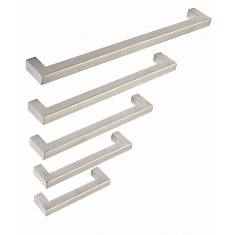  P58587SS Stainless Steel Euro Style  Square Bar Pull Handle Dia:1/2"X1/2"(12X12mm)