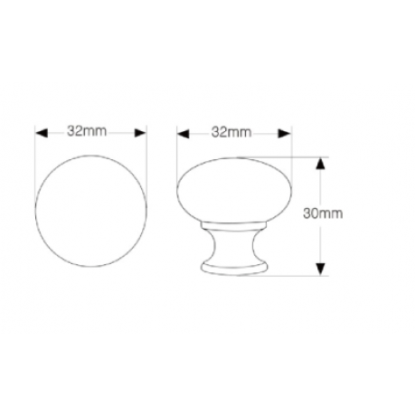  N11014/32ORB 1-1/4" inch (32mm) Beautiful Vintage Oil Rubbed Bronze Finish ORB Kitchen Cabinet Knob Closet Wood Door Knob handle Cabinet Door Decorative Hardware Home Decor Furniture Pull Drawer Knob Cupboard Pull
