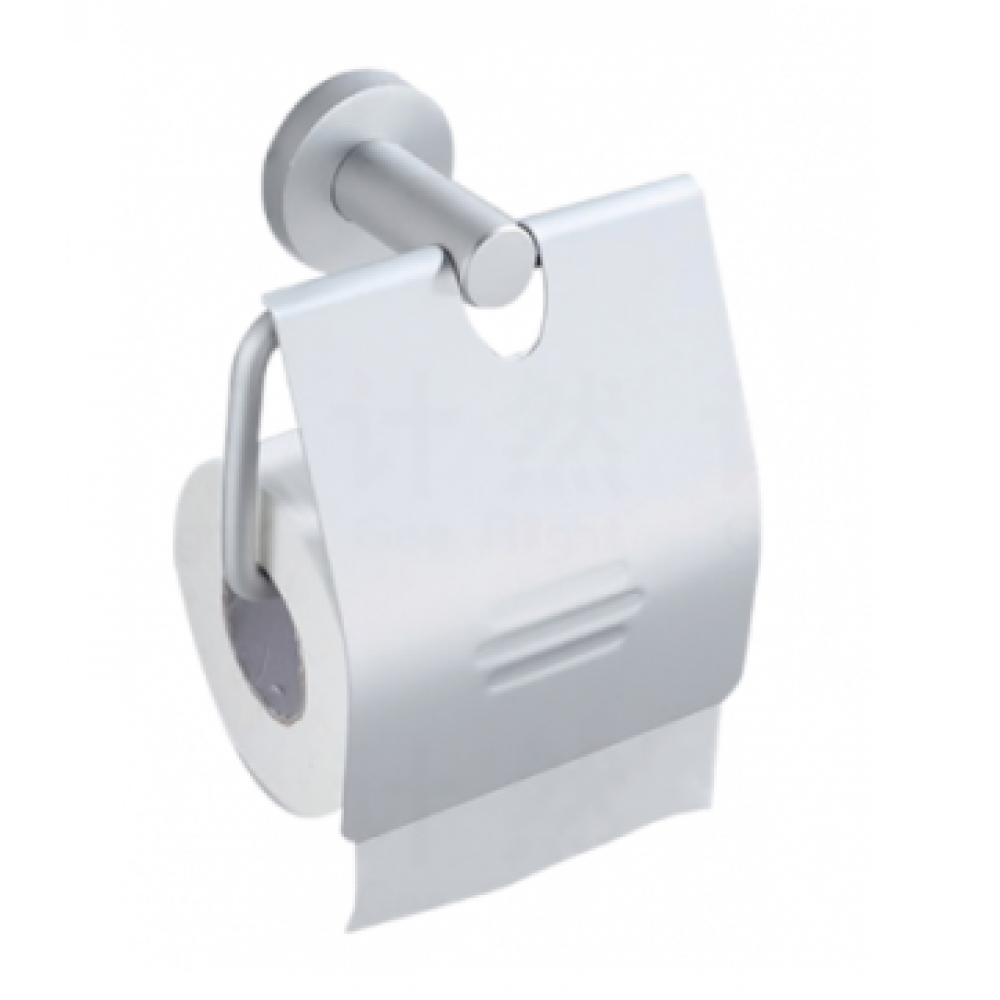  B3004/SC Wall Mount Bathroom Tissue Roll Holder Hanger Toilet Paper Holder With Cover Paper Towel Dispenser Aluminium Satin Chrome Mat Color Decorative Bathroom Hardware Accessory Set With Modern contemporary Stylish Design