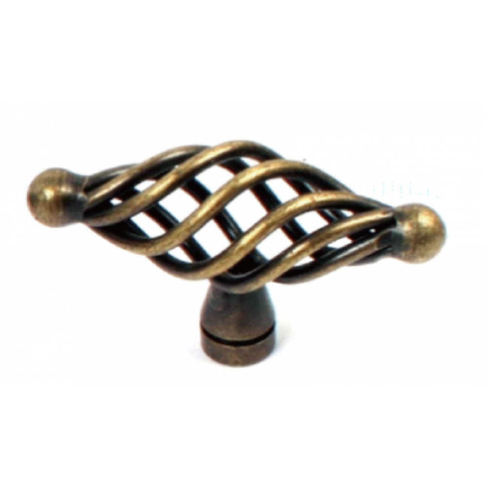  N68375/22ABB 9/10" inch (22mm) Beautiful Vintage Steel Wire Birdcage Hand Welding Kitchen Cabinet Knob Closet Wood Door Knob handle Cabinet Door Decorative Hardware Home Decor Furniture Pull Drawer Knob Cupboard Pull