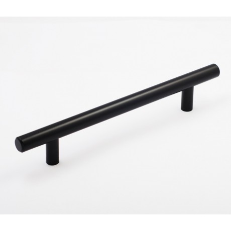 P68078BLK Flat Black Finish Powder Coated Heavy Duty Steel T Bar Handle CC 3-3/4", 5", 6-1/4" Bar Dia:1/2"(12mm) Cabinet Pull Knob Furniture Handle Wood Door Pull Cupboard Handle