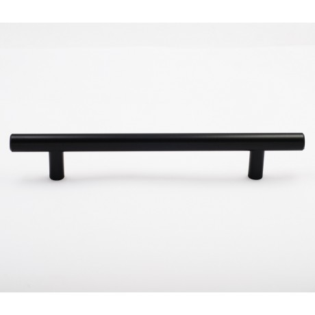P68078BLK Flat Black Finish Powder Coated Heavy Duty Steel T Bar Handle CC 3-3/4", 5", 6-1/4" Bar Dia:1/2"(12mm) Cabinet Pull Knob Furniture Handle Wood Door Pull Cupboard Handle