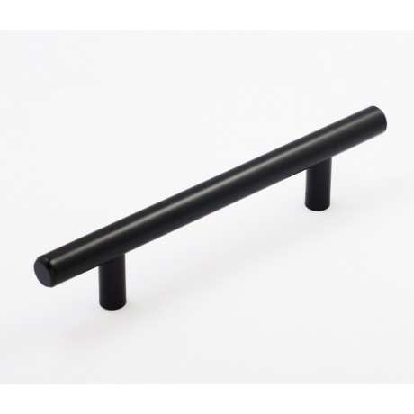 P68078BLK Flat Black Finish Powder Coated Heavy Duty Steel T Bar Handle CC 3-3/4", 5", 6-1/4" Bar Dia:1/2"(12mm) Cabinet Pull Knob Furniture Handle Wood Door Pull Cupboard Handle