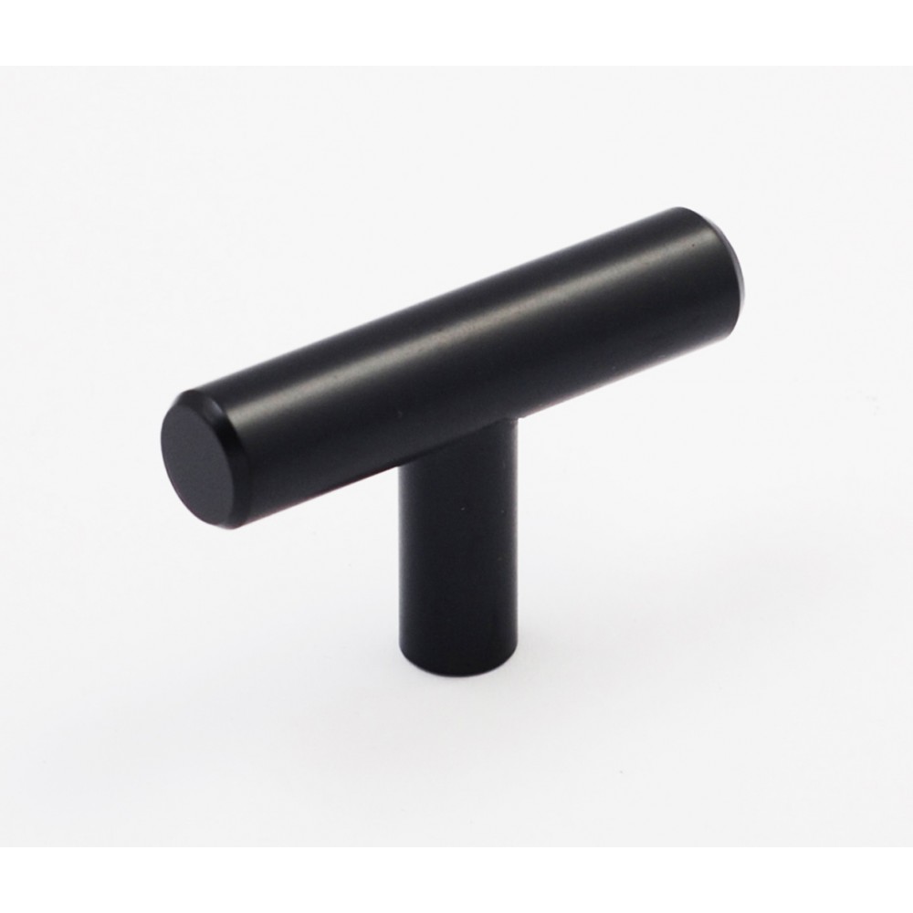 N680780BLK Flat Black Finish Powder Coated Heavy Duty Steel T Bar Knob Bar Dia:1/2"(12mm) Cabinet Pull Knob Furniture Handle Wood Door Pull Cupboard Handle