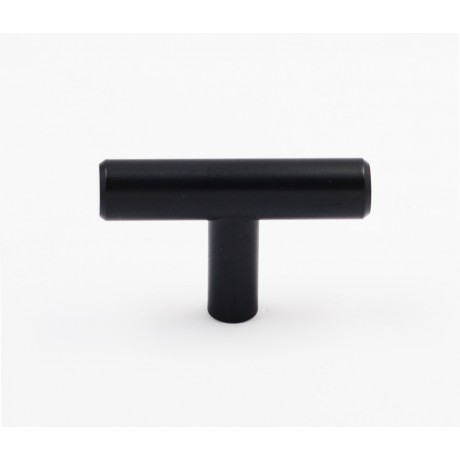 N680780BLK Flat Black Finish Powder Coated Heavy Duty Steel T Bar Knob Bar Dia:1/2"(12mm) Cabinet Pull Knob Furniture Handle Wood Door Pull Cupboard Handle