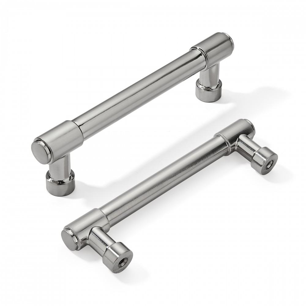 P8259SN Slightly Brushed Satin Nickel Euro Design Modern Style Kitchen Cabinet Pull Handle Closet Wood Door Pull Handle Cabinet Door Decorative Cabinet Hardware Home Decor Furniture Pull Drawer Handle Cupboard Pull P04.SN
