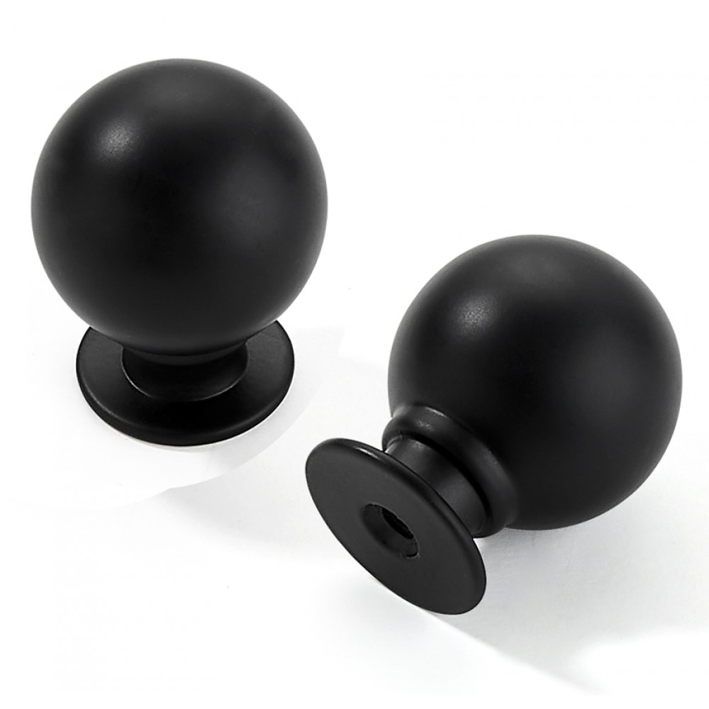 N8057.BLK Beautiful Vintage Flat Black Coated Finish BLK Kitchen Cabinet Knob Closet Wood Door Knob Handle Cabinet Door Decorative Hardware Home Decor Furniture Pull Drawer Knob Cupboard Pull