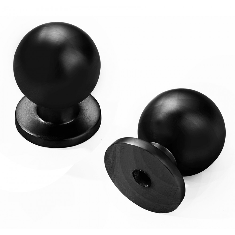 N8222.BLK Beautiful Vintage Flat Black Coated Finish BLK Kitchen Cabinet Knob Closet Wood Door Knob Handle Cabinet Door Decorative Hardware Home Decor Furniture Pull Drawer Knob Cupboard Pull 