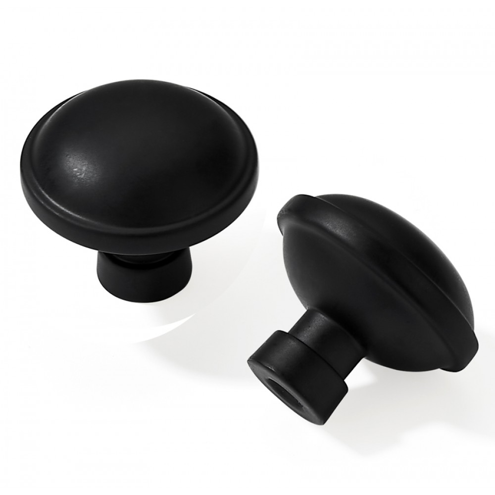 N8224.BLK Beautiful Vintage Flat Black Coated Finish BLK Kitchen Cabinet Knob Closet Wood Door Knob Handle Cabinet Door Decorative Hardware Home Decor Furniture Pull Drawer Knob Cupboard Pull