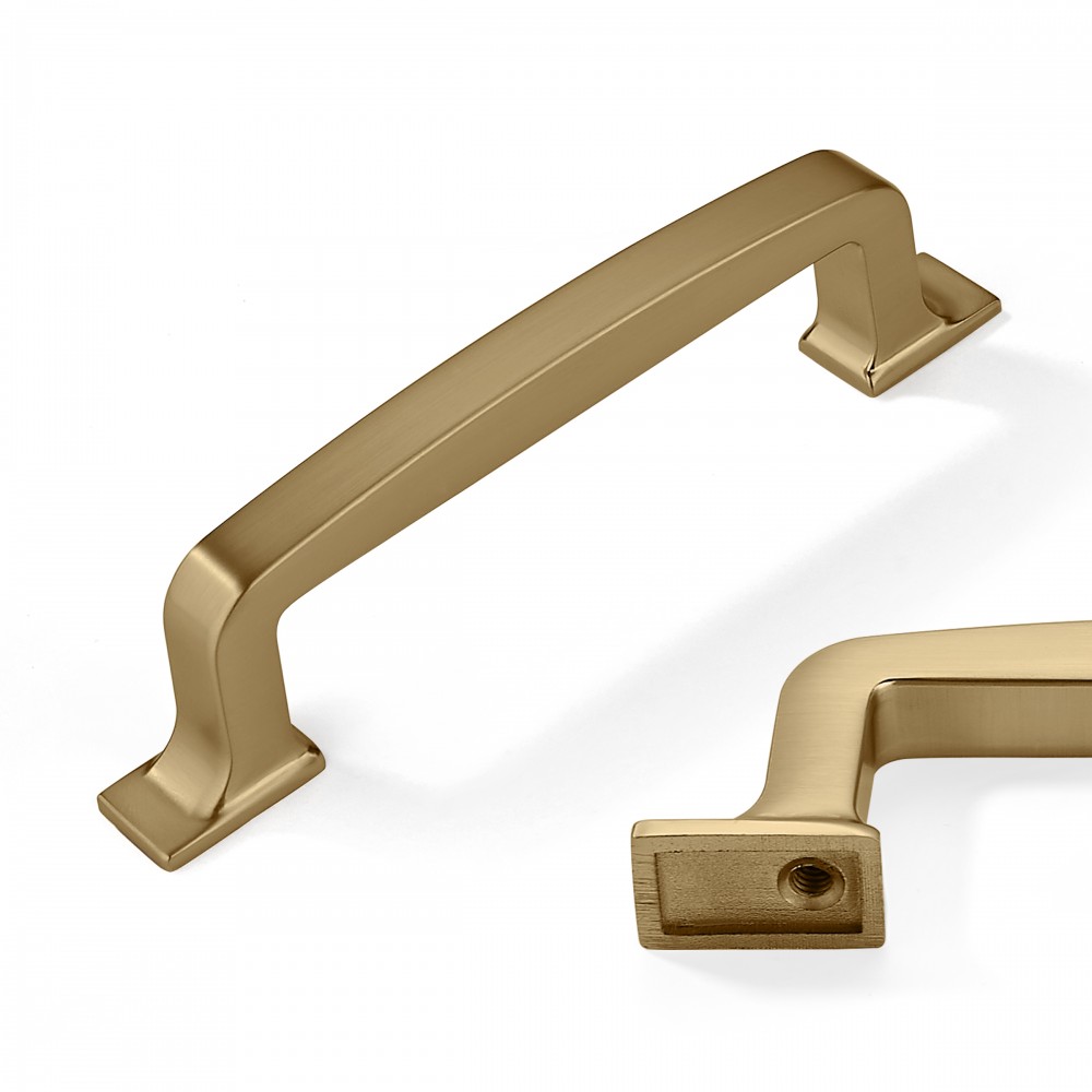 P8266GD Gold Brushed Style Kitchen Cabinet Knob Pull Closet Wood Door Handle Cabinet Door Decoration Hardware Home Decor Furniture Handle Drawer Handle Cupboard Handle P03.GD