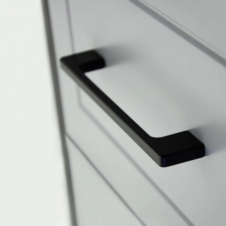 P88149Z.96BLK & P88149Z.128BLK & P88149Z.320BLK Flat Black Finish Powder Coated Style Kitchen Cabinet Knob Pull Closet Wood Door Knob Cabinet Door Decoration Hardware Home Decor Furniture Handle Knob Drawer Knob Cupboard Knob P02.BK