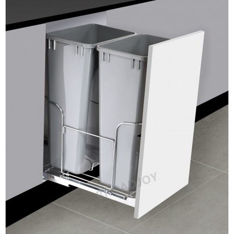 Undermount Slide Double 35L Pull out Trash Bin PLT11435-2