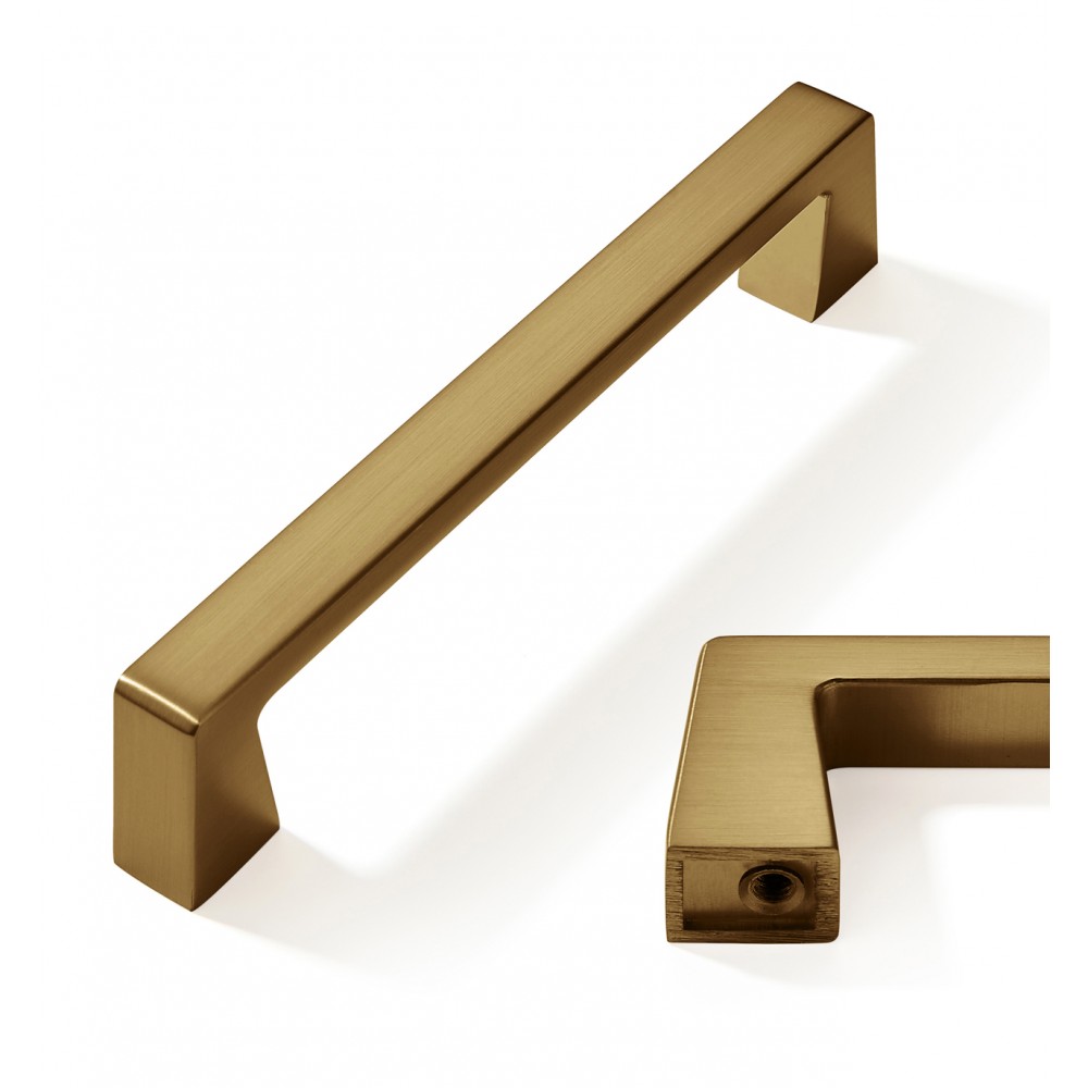 P8226GD Gold Brushed Post-Modern Design Style Kitchen Cabinet Pull Handle Closet Wood Door Pull Handle Cabinet Door Decorative Cabinet Hardware Home Decor Furniture Pull Drawer Handle Cupboard Pull