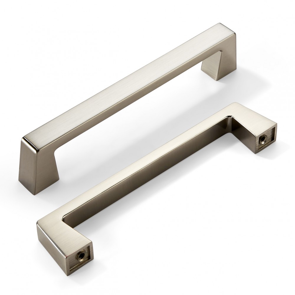 P8226SN Slightly Brushed Satin Nickel Euro Design Modern Style Kitchen Cabinet Pull Handle Closet Wood Door Pull Handle Cabinet Door Decorative Cabinet Hardware Home Decor Furniture Pull Drawer Handle Cupboard Pull