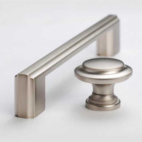 P83613MSN Slightly Brushed Matt Satin Nickel Style Kitchen Cabinet Knob Pull Closet Wood Door Knob Cabinet Door Decoration Hardware Home Decor Furniture Handle Knob Drawer Knob Cupboard Knob