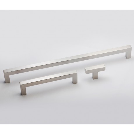  P58587SS Stainless Steel Euro Style  Square Bar Pull Handle Dia:1/2"X1/2"(12X12mm)