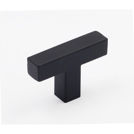 P58587BLK Stainless Steel Euro Style Black Coated Finish Square Bar Pull Handle Dia:1/2"X1/2"(12X12mm)