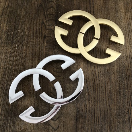 P80105.192CP 7-1/2" Modern Style Closet Cabinet Pull Handle Art Design Closet Door Pull Handle Decorative Furniture Pull Drawer Handle Pull