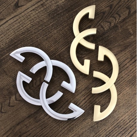 P80105.192CP 7-1/2" Modern Style Closet Cabinet Pull Handle Art Design Closet Door Pull Handle Decorative Furniture Pull Drawer Handle Pull