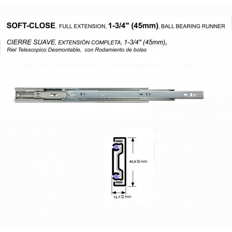 4515H DRAWER SLIDES - SOFT CLOSE