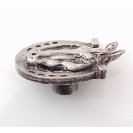 PA068 Novelty Handmade Solid Pewter Finely Sculpted Statuary Pull And Knob Of Animals Theme