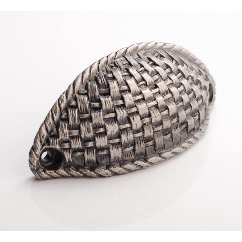OP002 Novelty Handmade Solid Pewter  Finely Sculpted Statuary Pull and Knob of hand knitting Theme.