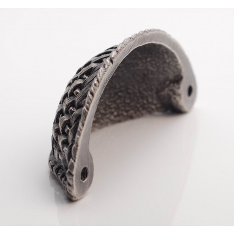 OP002 Novelty Handmade Solid Pewter  Finely Sculpted Statuary Pull and Knob of hand knitting Theme.